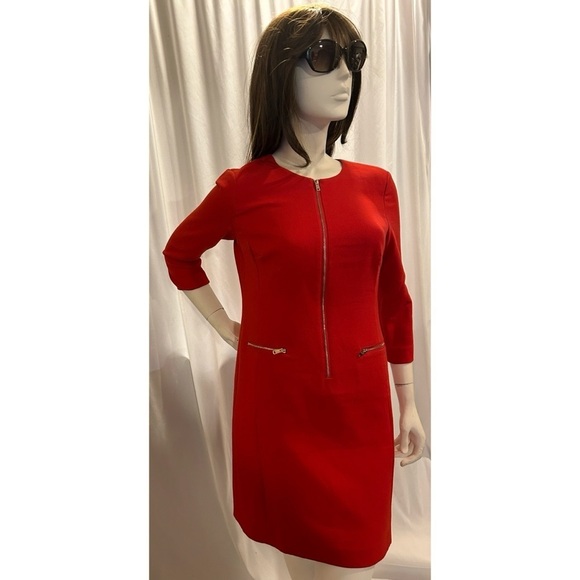Ann Taylor Red Zipper Dress - Picture 3 of 6